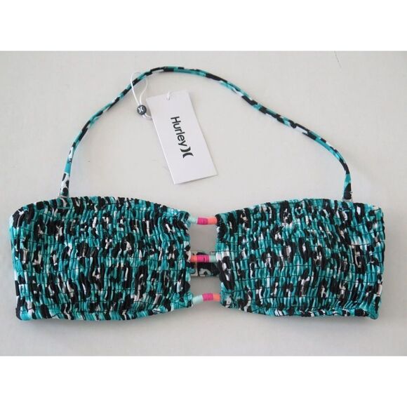 Hurley HT1024/HB1027 Women’s Sz M Green/Black "Wild Cat" 2-Piece Bikini $100+ - Picture 3 of 10